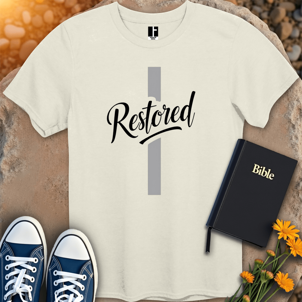 T-Shirt S / Natural RestoredCross T-Shirt