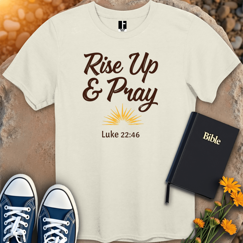 T-Shirt S / Natural RiseUpPray T-Shirt