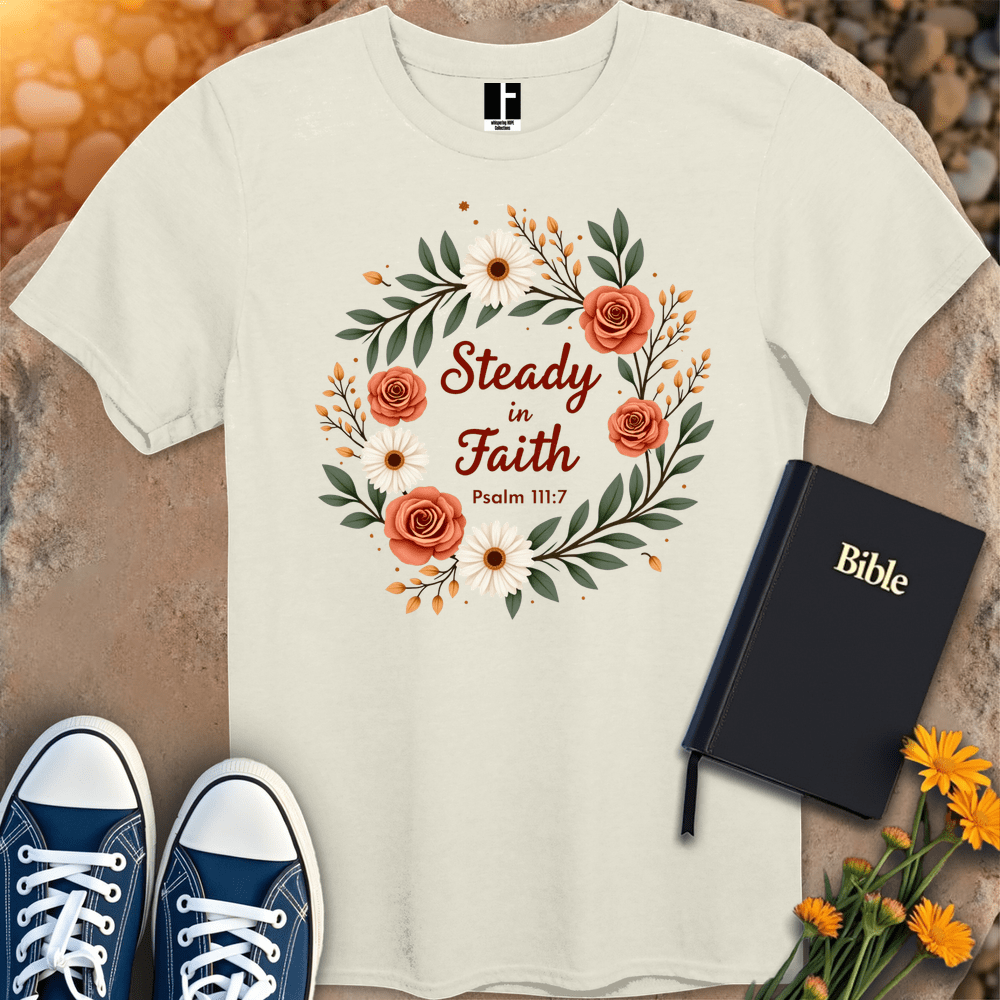 T-Shirt S / Natural SteadyInFaith T-Shirt