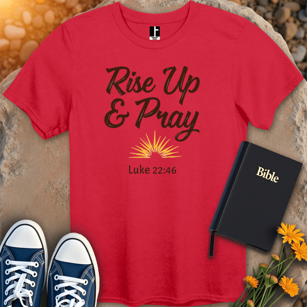 T-Shirt S / Red RiseUpPray T-Shirt
