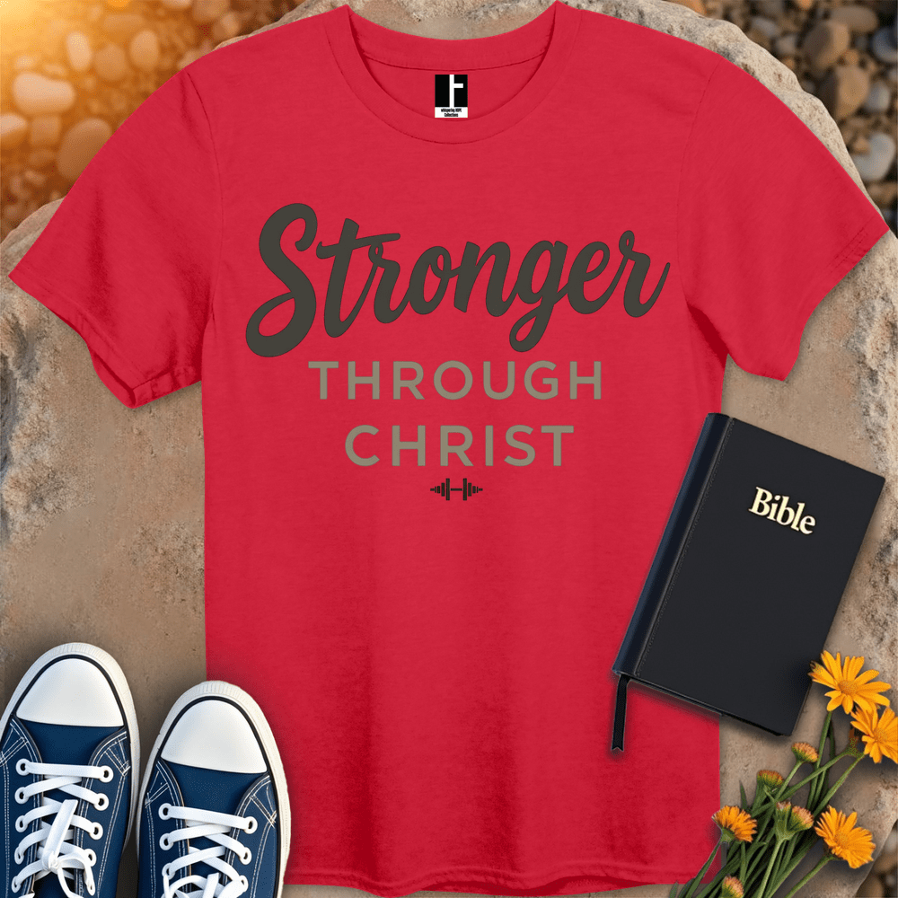 T-Shirt S / Red StrongerThroughChrist T-Shirt