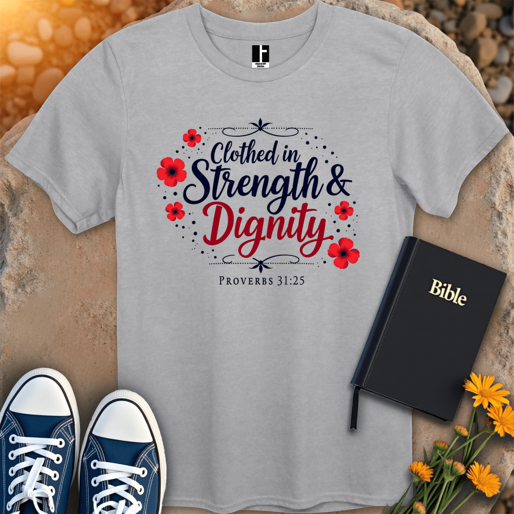 T-Shirt S / Sport Grey StrengthAndDignityT-Shirt