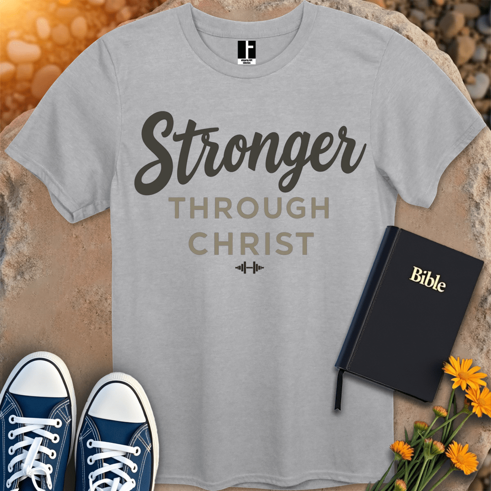 T-Shirt S / Sport Grey StrongerThroughChrist T-Shirt