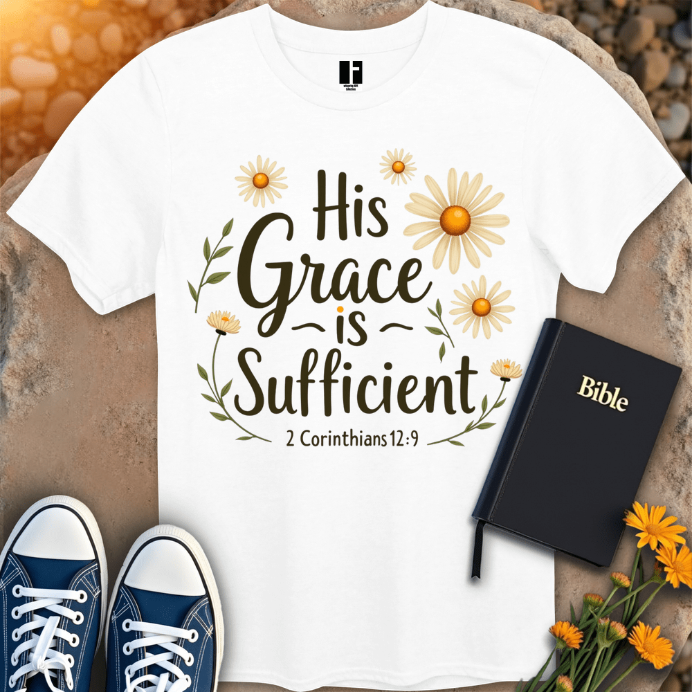 T-Shirt S / White GraceSufficient T-Shirt