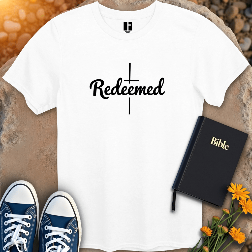 T-Shirt S / White RedeemedCross T-Shirt
