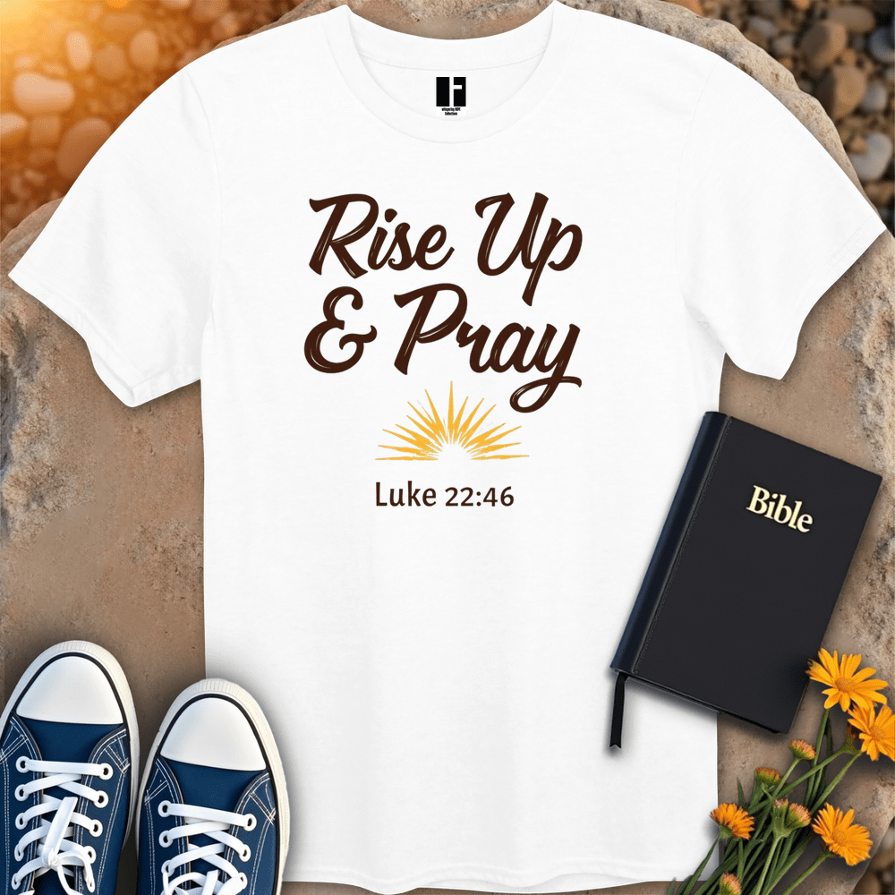 T-Shirt S / White RiseUpPray T-Shirt