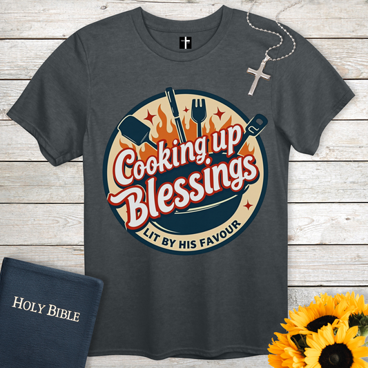 Cooking Up Blessings Unisex Christian T-Shirt