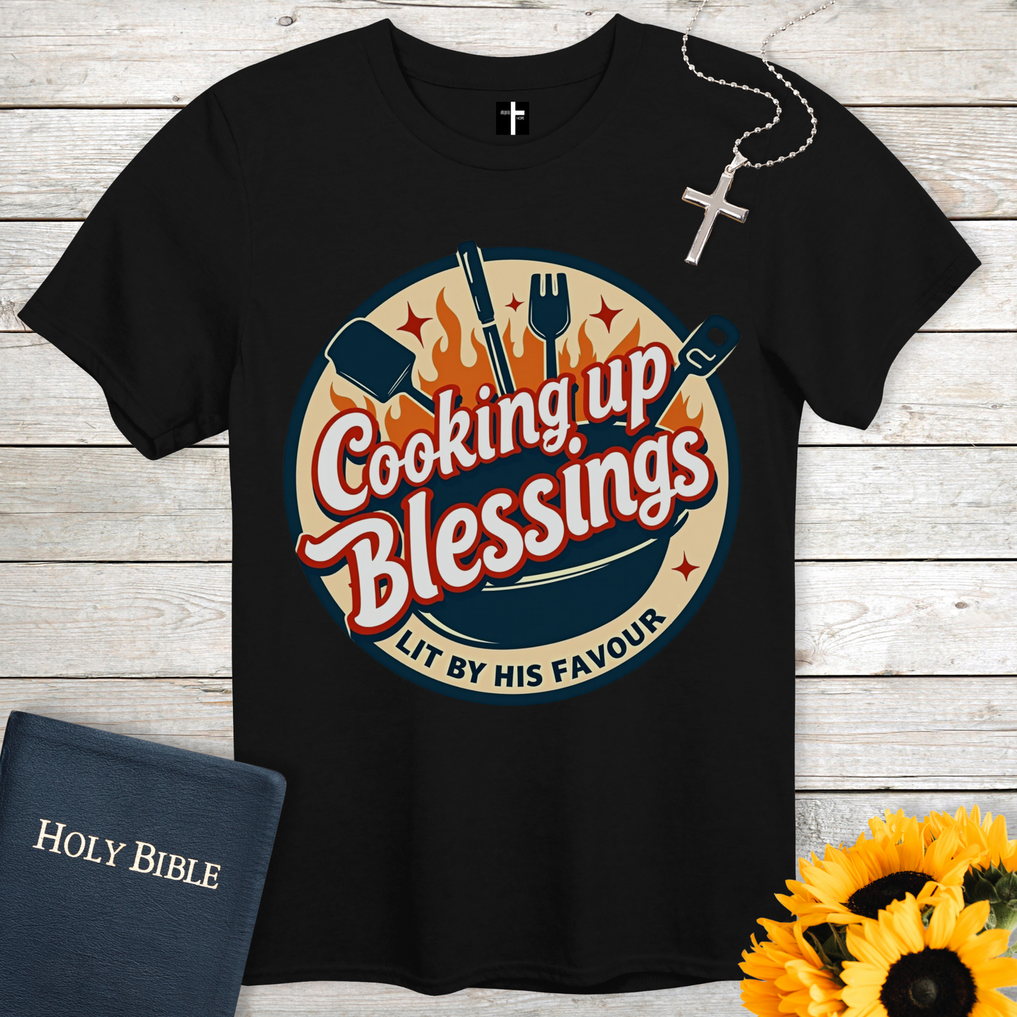 Cooking Up Blessings Unisex Christian T-Shirt