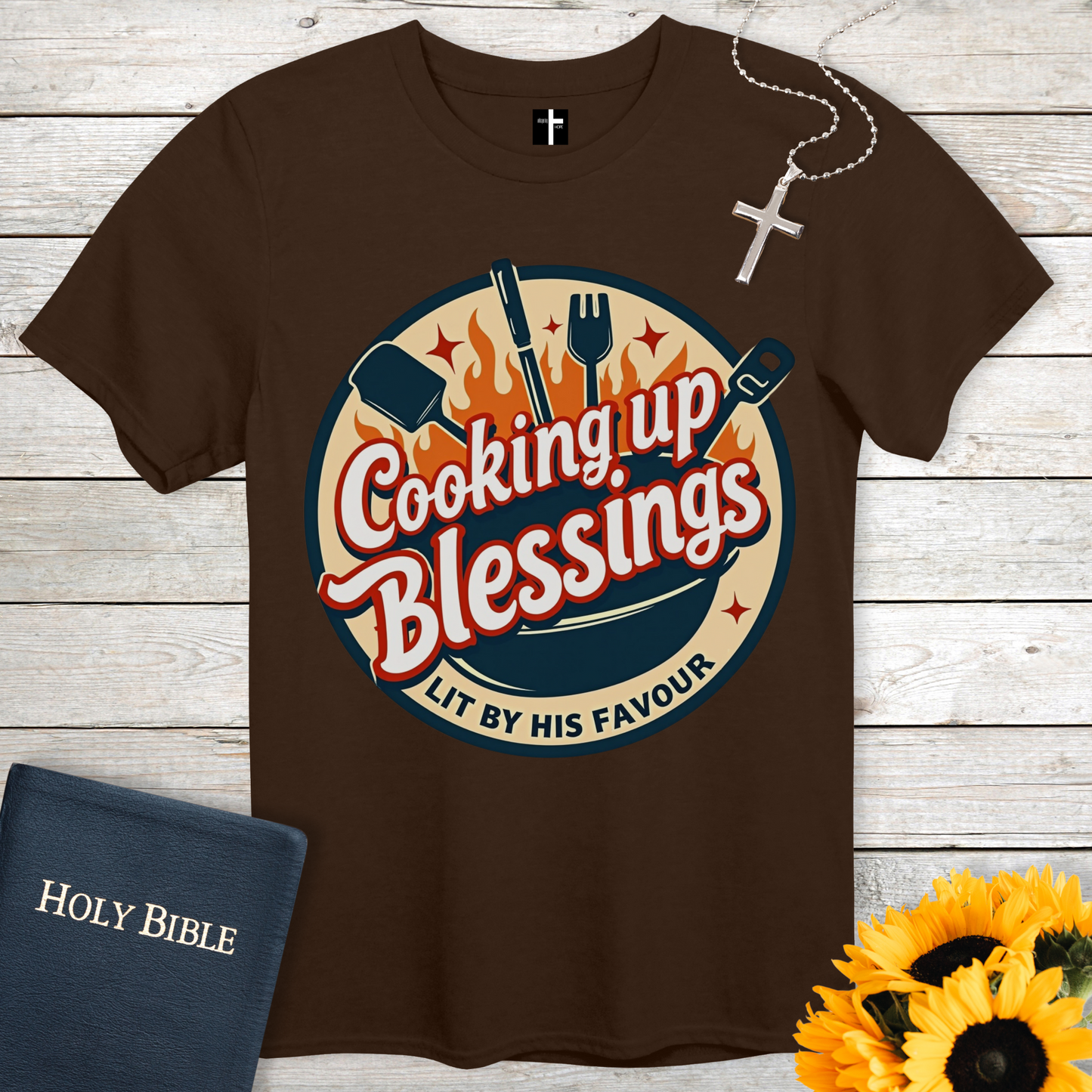 Cooking Up Blessings Unisex Christian T-Shirt