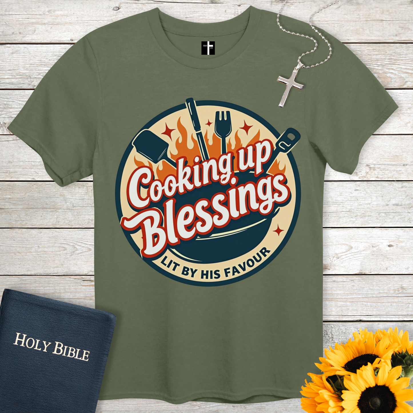 Cooking Up Blessings Unisex Christian T-Shirt