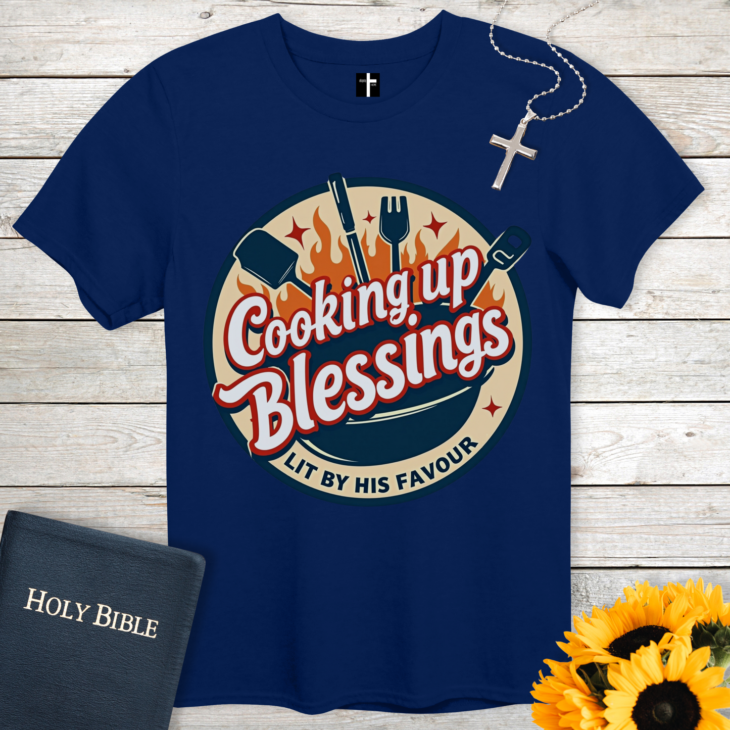 Cooking Up Blessings Unisex Christian T-Shirt