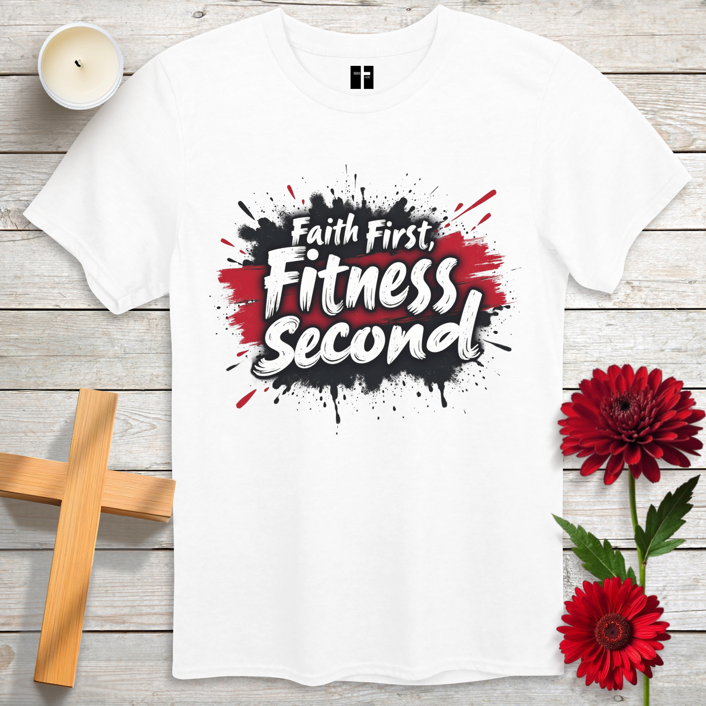 Faith First, Fitness Second Unisex Christian T-Shirt