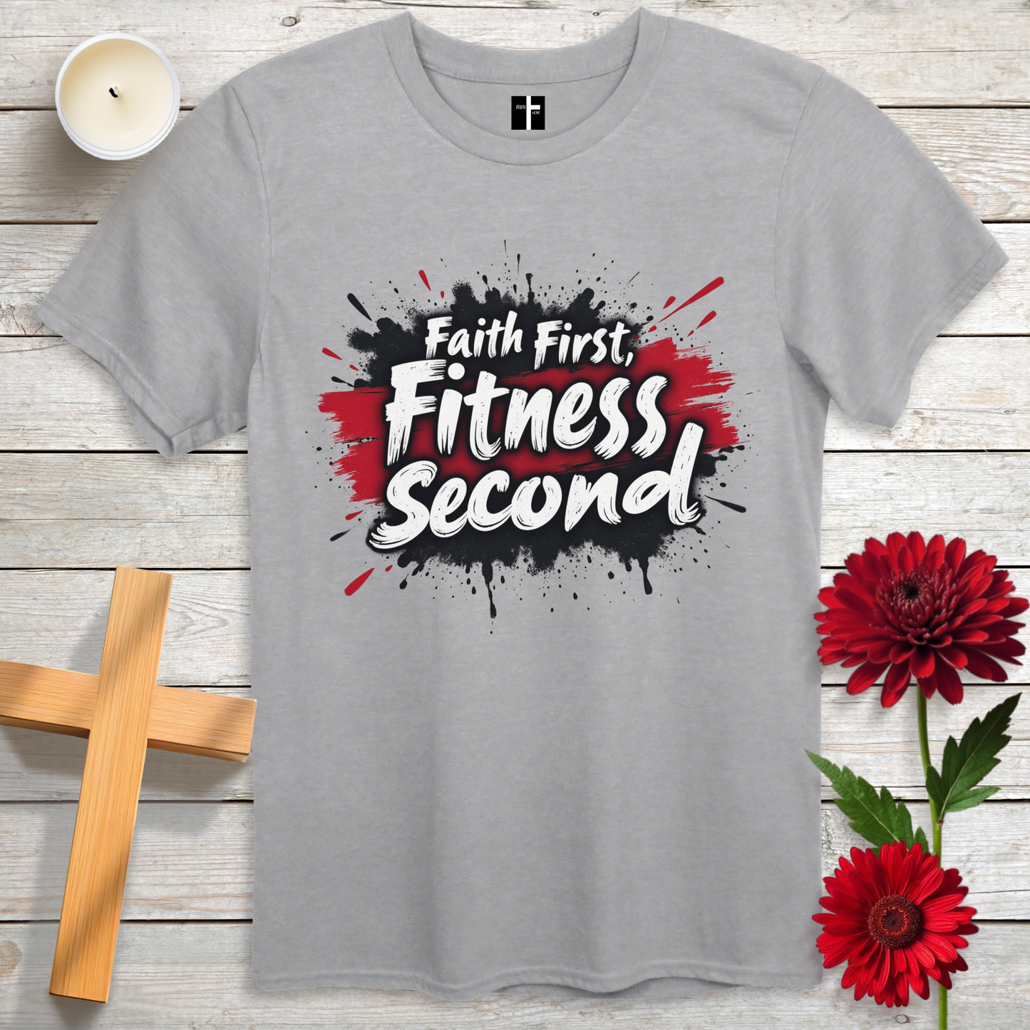 Faith First, Fitness Second Unisex Christian T-Shirt