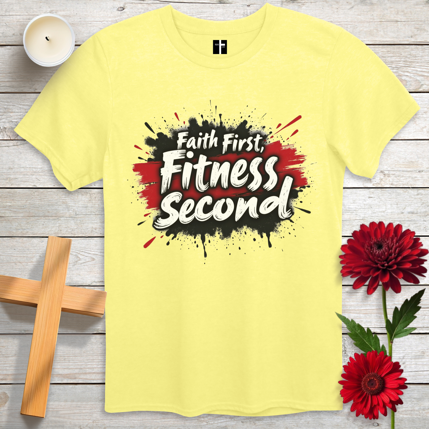 Faith First, Fitness Second Unisex Christian T-Shirt