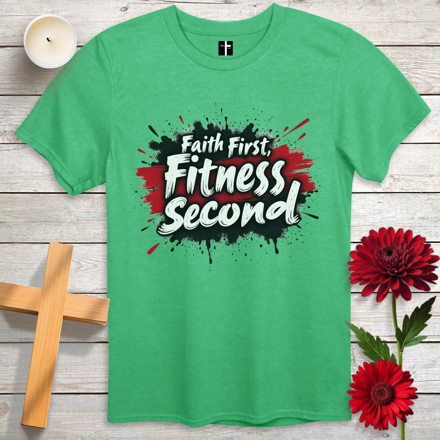 Faith First, Fitness Second Unisex Christian T-Shirt