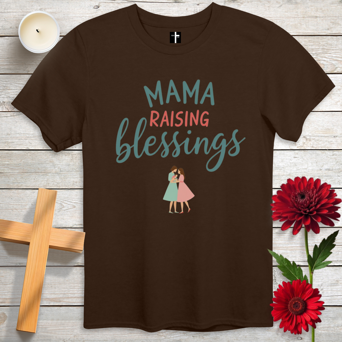 Mama Raising Blessings Unisex Christian T-Shirt