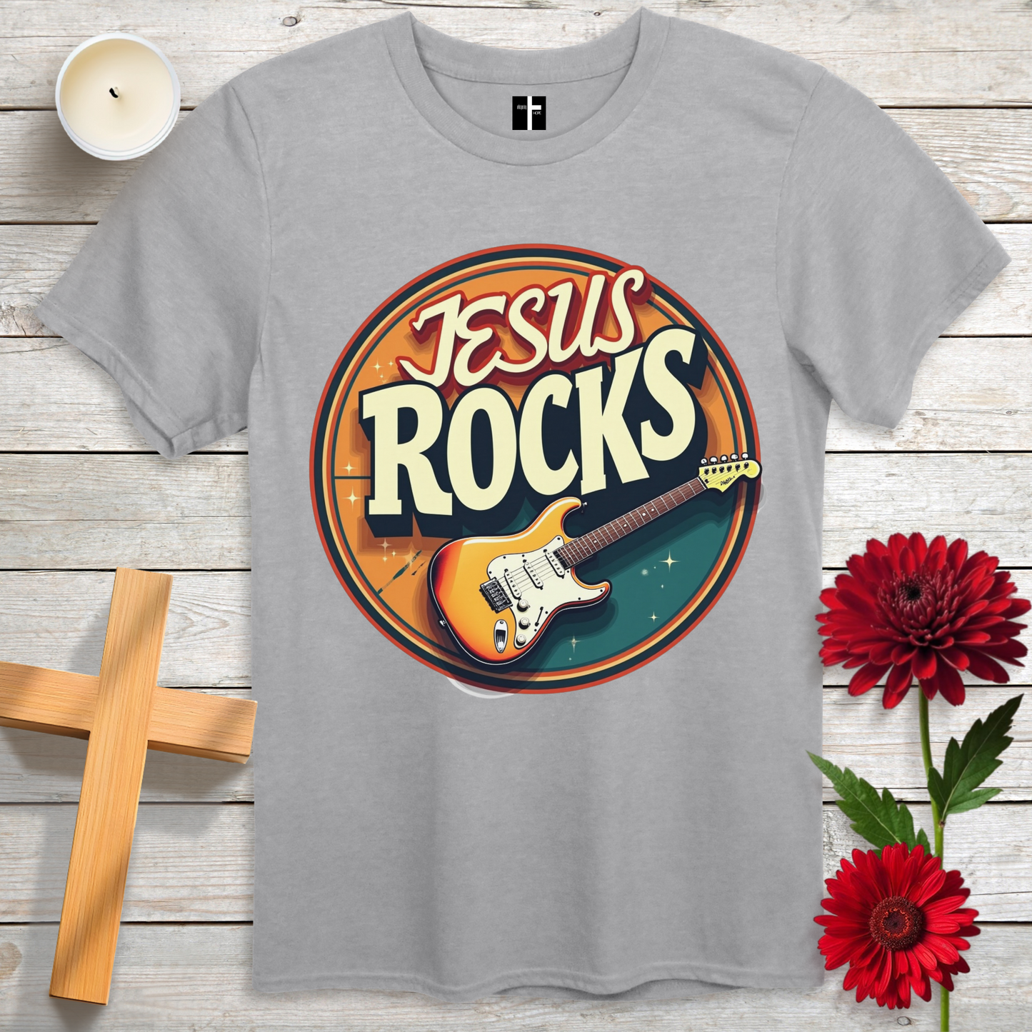 Jesus Rocks Unisex Christian T-Shirt