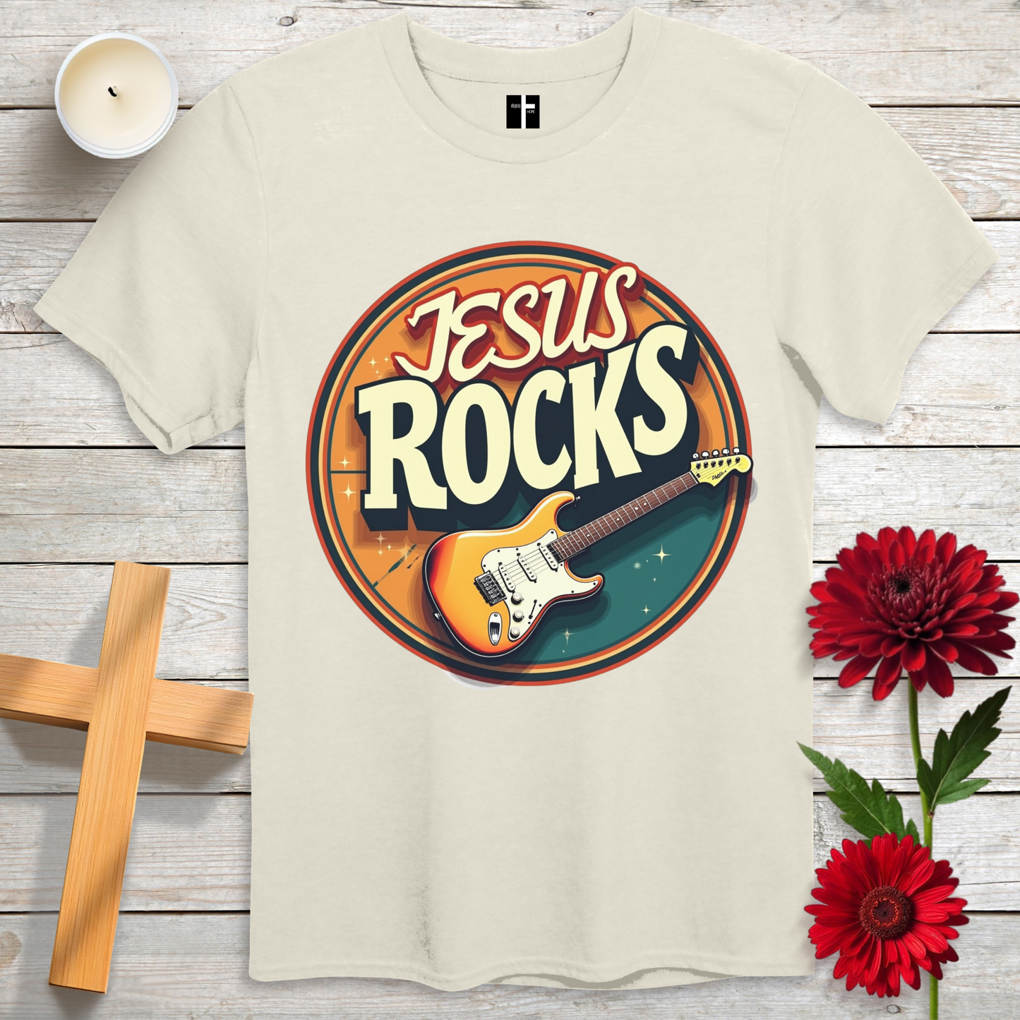 Jesus Rocks Unisex Christian T-Shirt