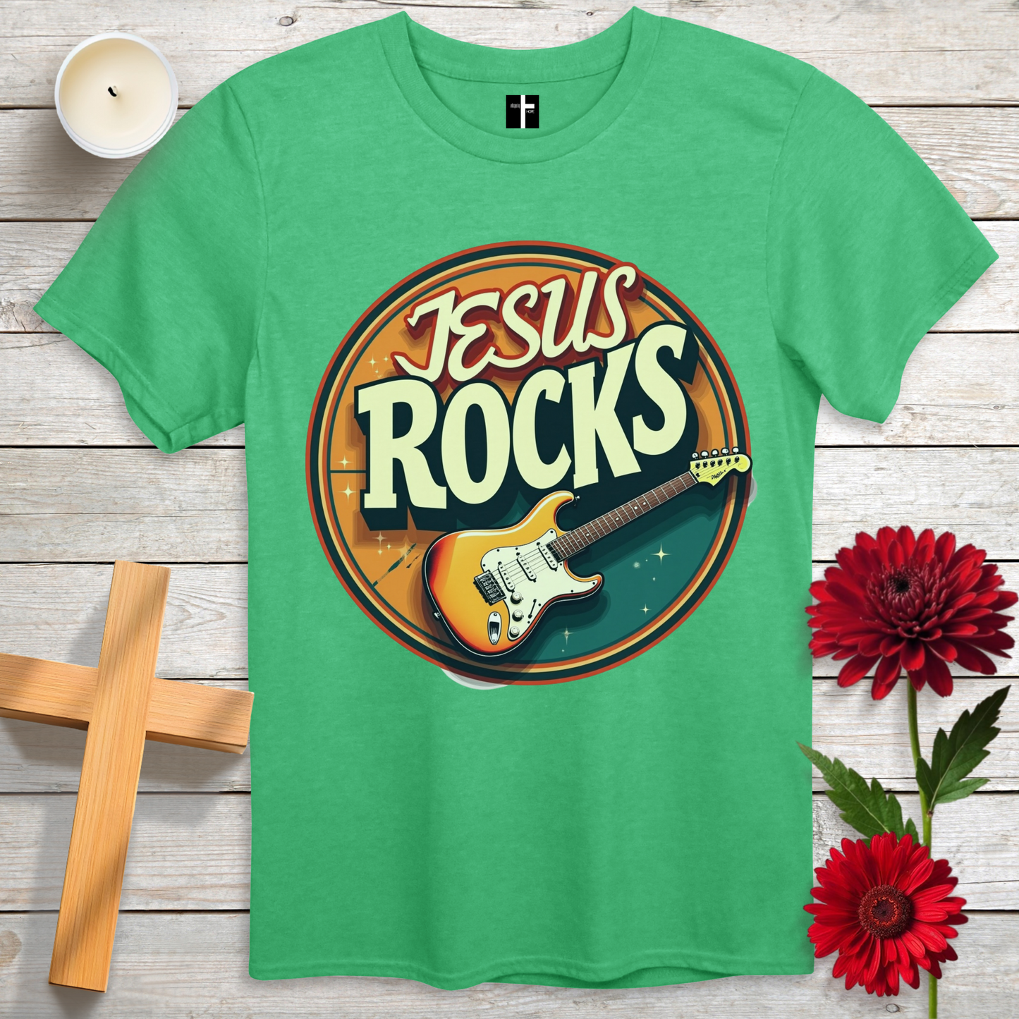 Jesus Rocks Unisex Christian T-Shirt