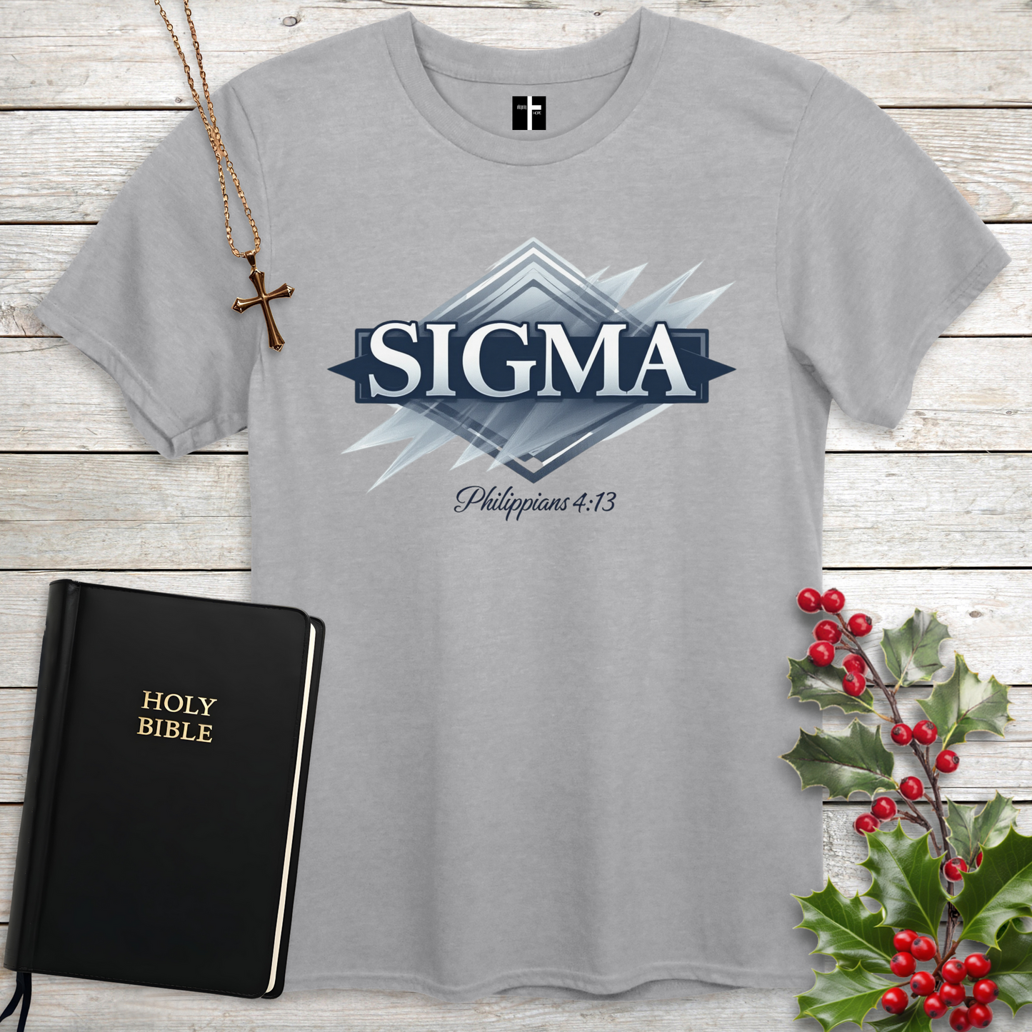 Sigma Philippians 4:13 Unisex Christian T-Shirt