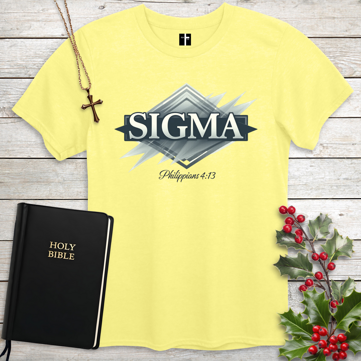 Sigma Philippians 4:13 Unisex Christian T-Shirt