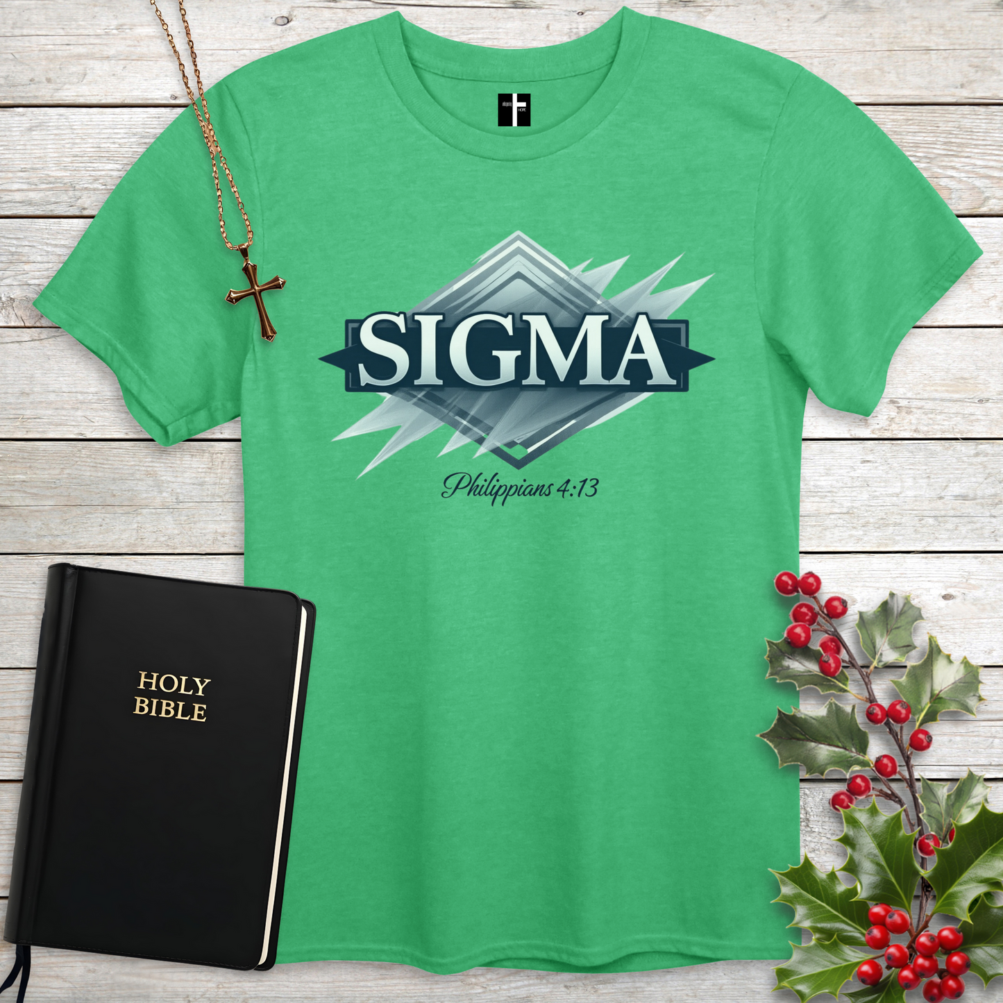 Sigma Philippians 4:13 Unisex Christian T-Shirt