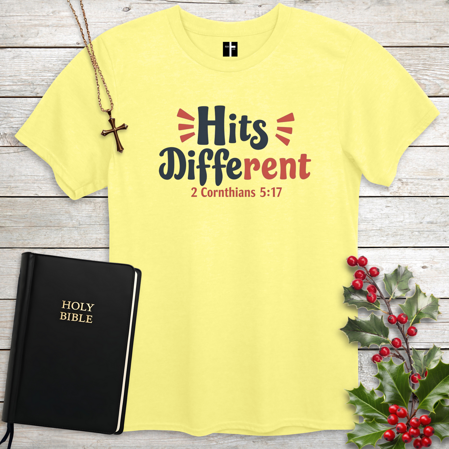 Hits Different 2 Corinthians 5:17 Unisex Christian T-Shirt