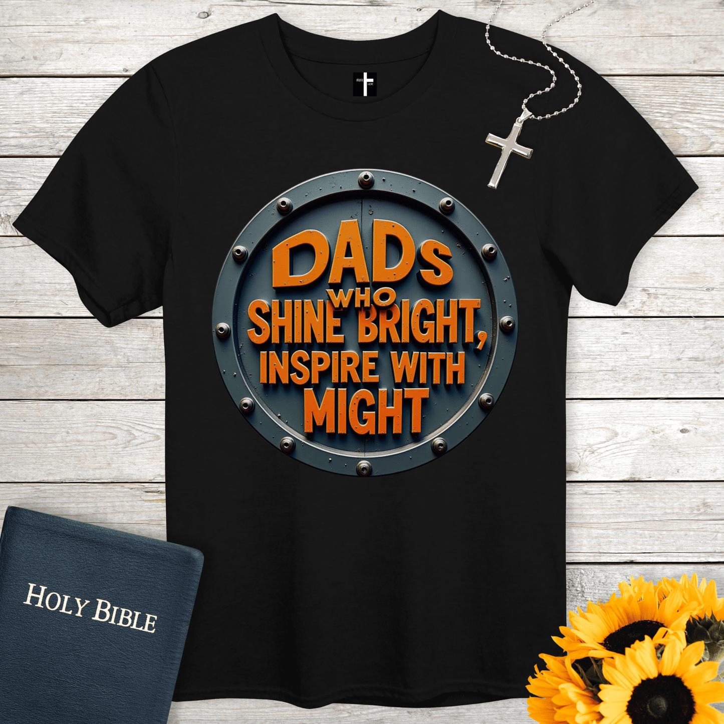 T-Shirt Black / S Dads Shine Bright Unisex Christian T-Shirt