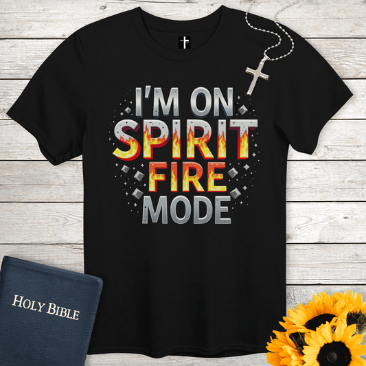 T-Shirt Black / S Spirit Mode On Unisex Christian T-Shirt