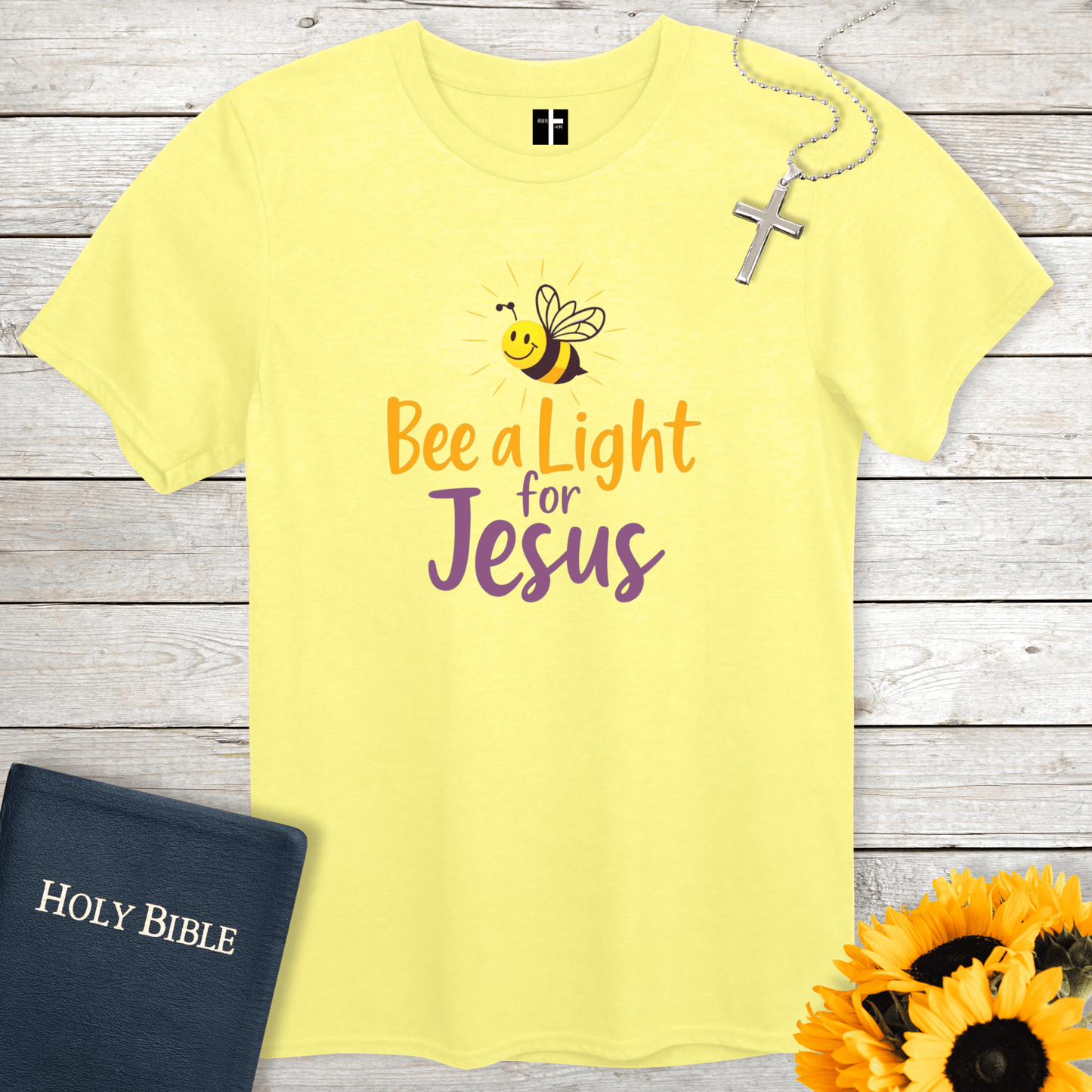 T-Shirt Cornsilk / S Bee A Light Unisex Christian T-Shirt