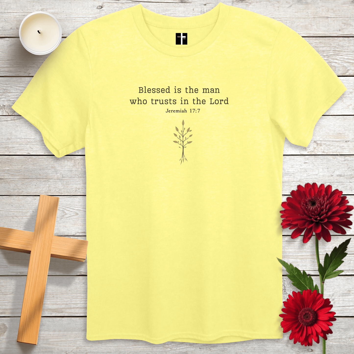 T-Shirt Cornsilk / S Blessed Is The Man Unisex Christian T-Shirt