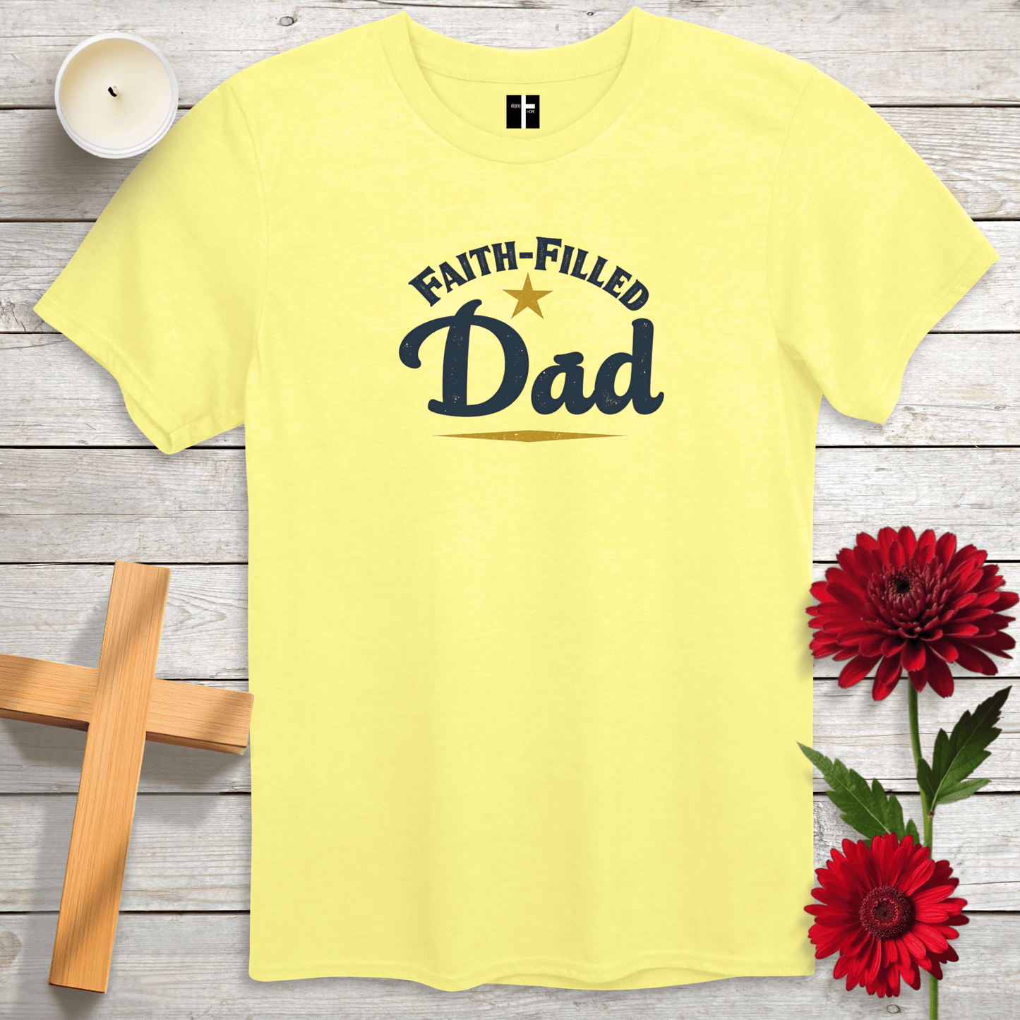 T-Shirt Cornsilk / S Faith-Filled Dad Unisex Christian T-Shirt