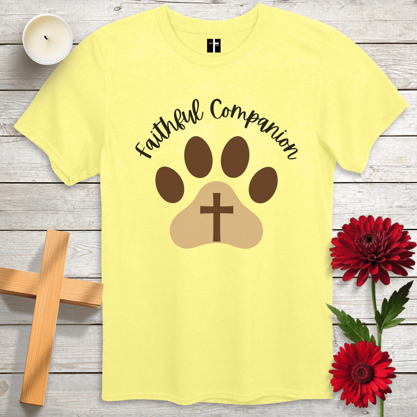 T-Shirt Cornsilk / S Faithful Companion Unisex Christian T-Shirt