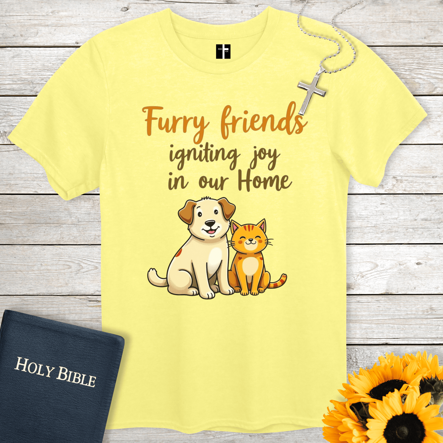 T-Shirt Cornsilk / S Furry Companions Unisex Christian T-Shirt