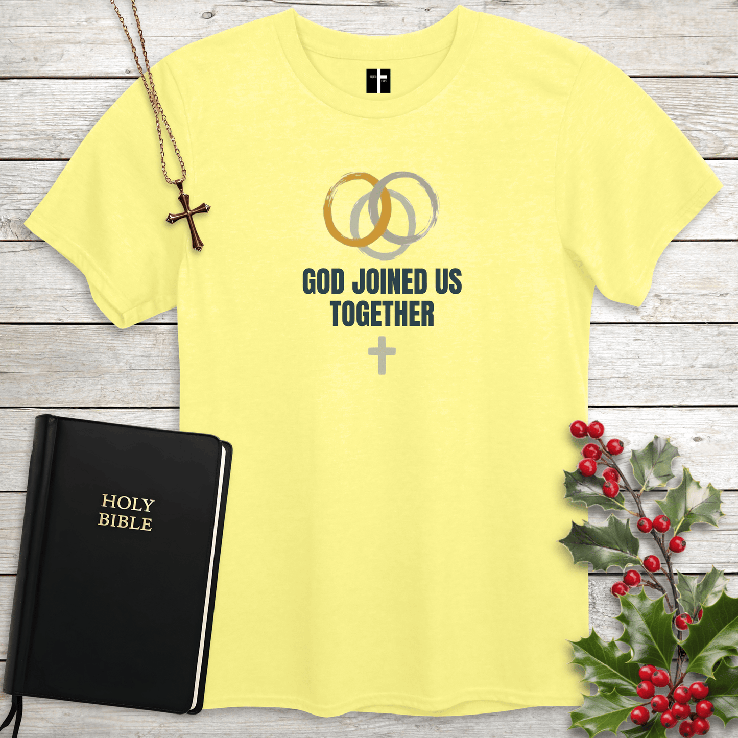 T-Shirt Cornsilk / S God Joined Us Together Unisex Christian T-Shirt