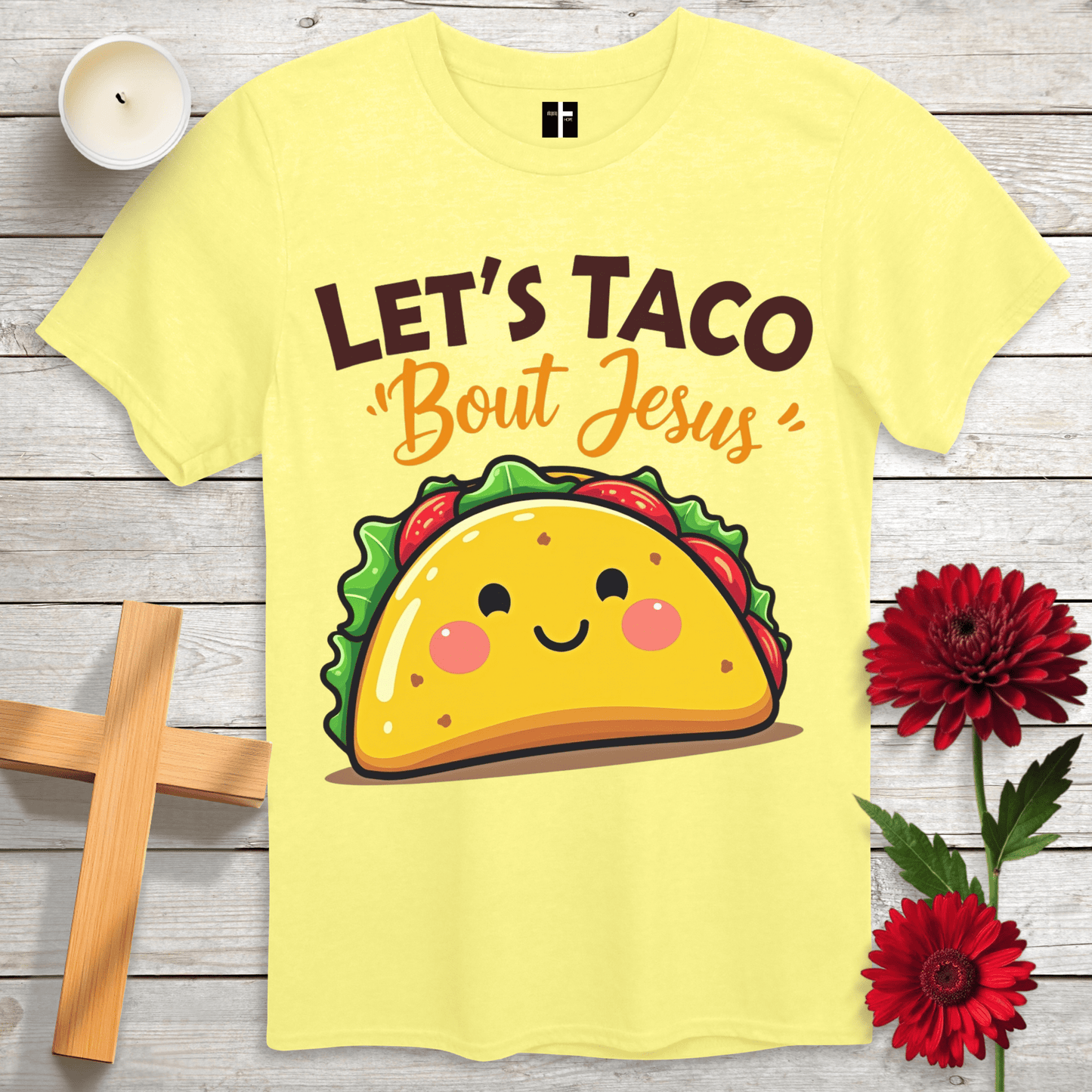 T-Shirt Cornsilk / S Let's Taco 'Bout Jesus Unisex Christian T-Shirt