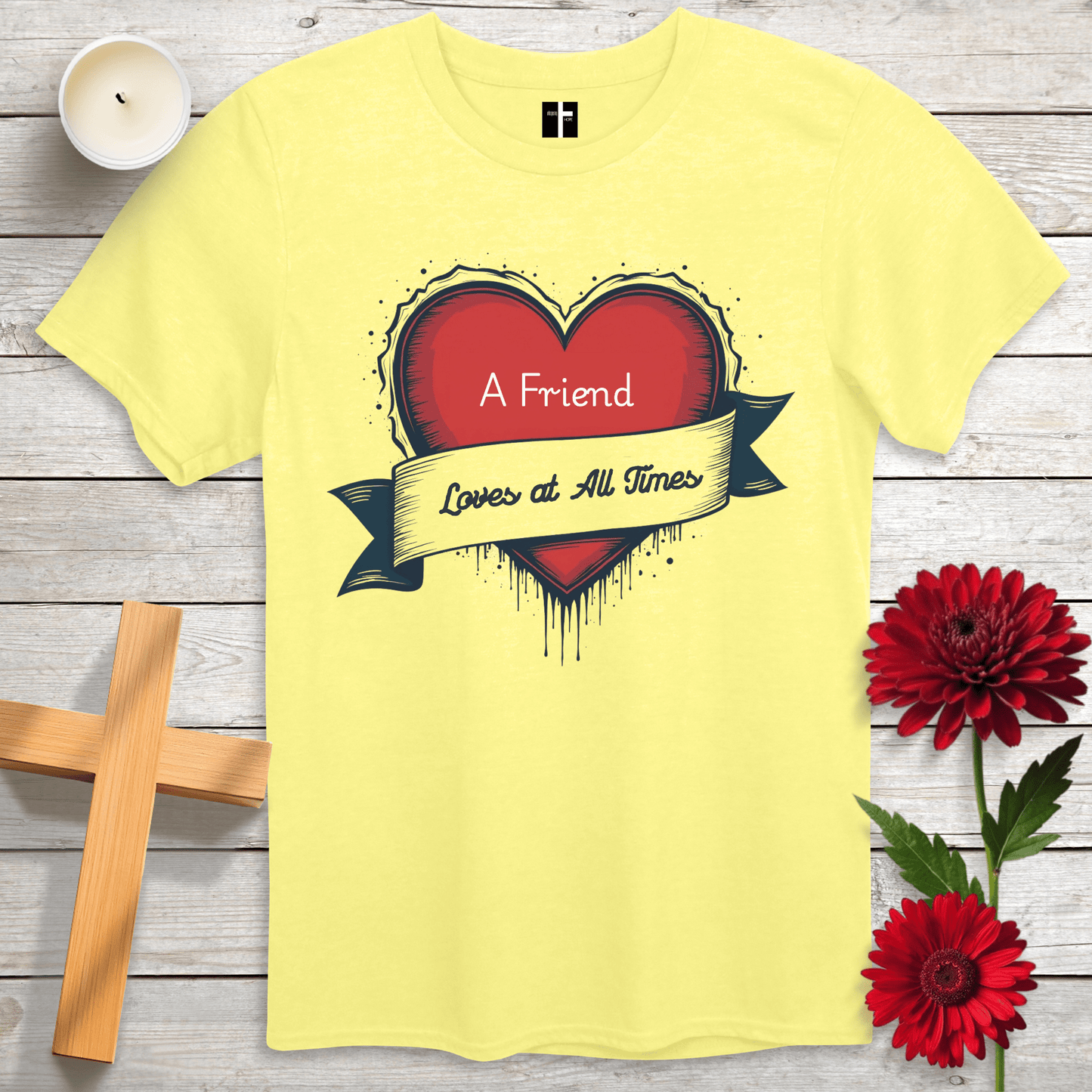 T-Shirt Cornsilk / S Love At All Times Unisex Christian T-Shirt