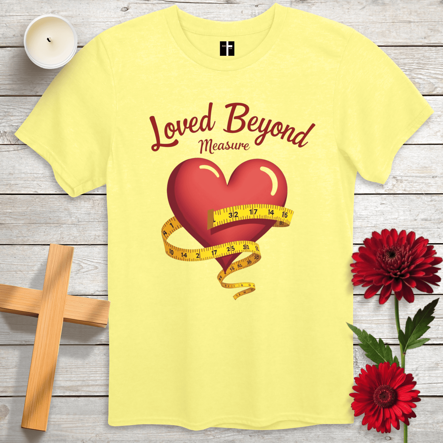 T-Shirt Cornsilk / S Loved Beyond Measure Unisex Christian T-Shirt