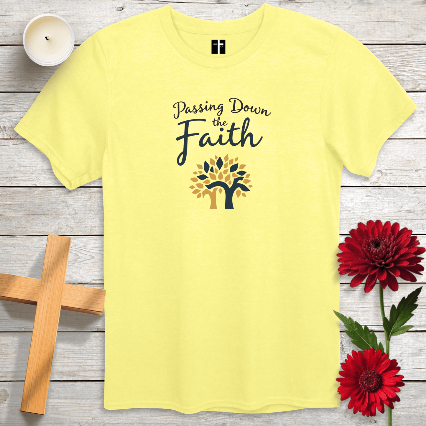 T-Shirt Cornsilk / S Passing Down the Faith Unisex Christian T-Shirt