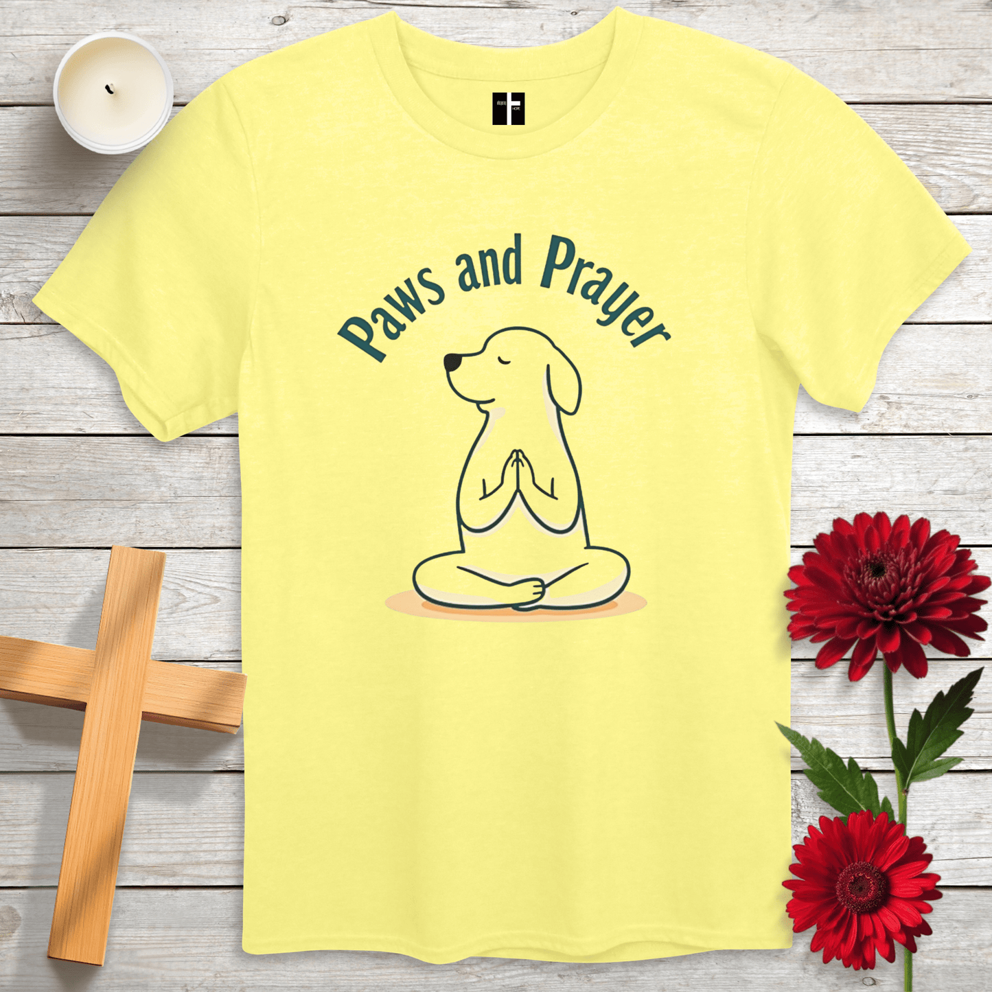 T-Shirt Cornsilk / S Paws & Prayer Unisex Christian T-Shirt