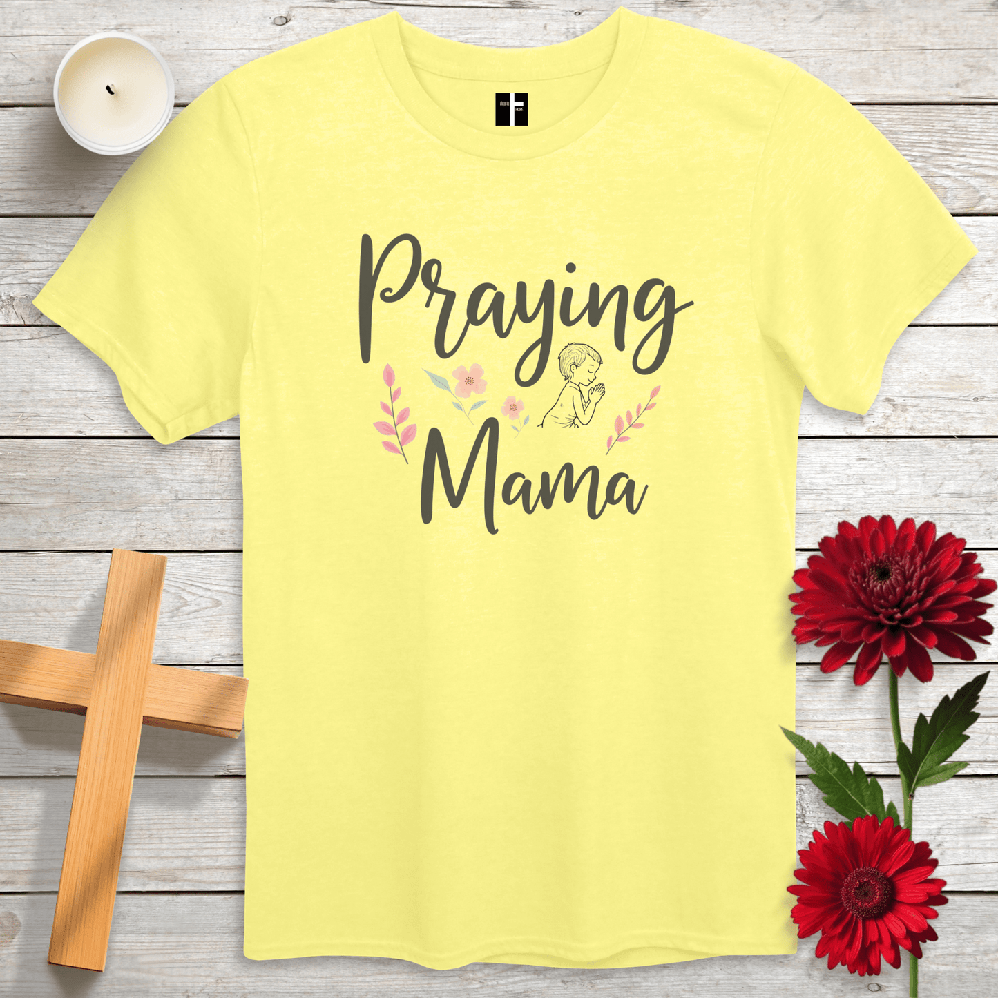 T-Shirt Cornsilk / S Praying Mama Unisex Christian T-Shirt