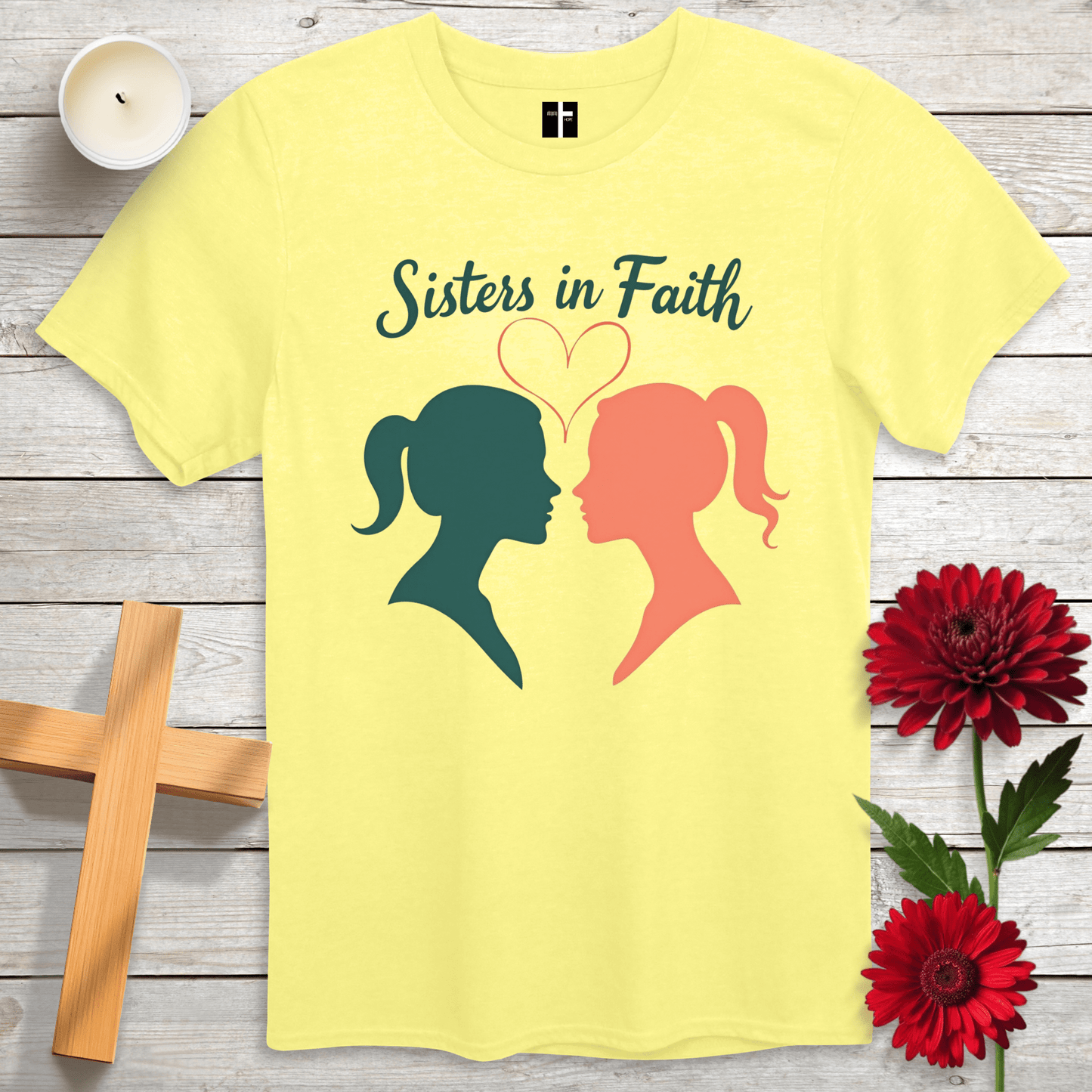 T-Shirt Cornsilk / S Sisters in Faith Unisex Christian T-Shirt