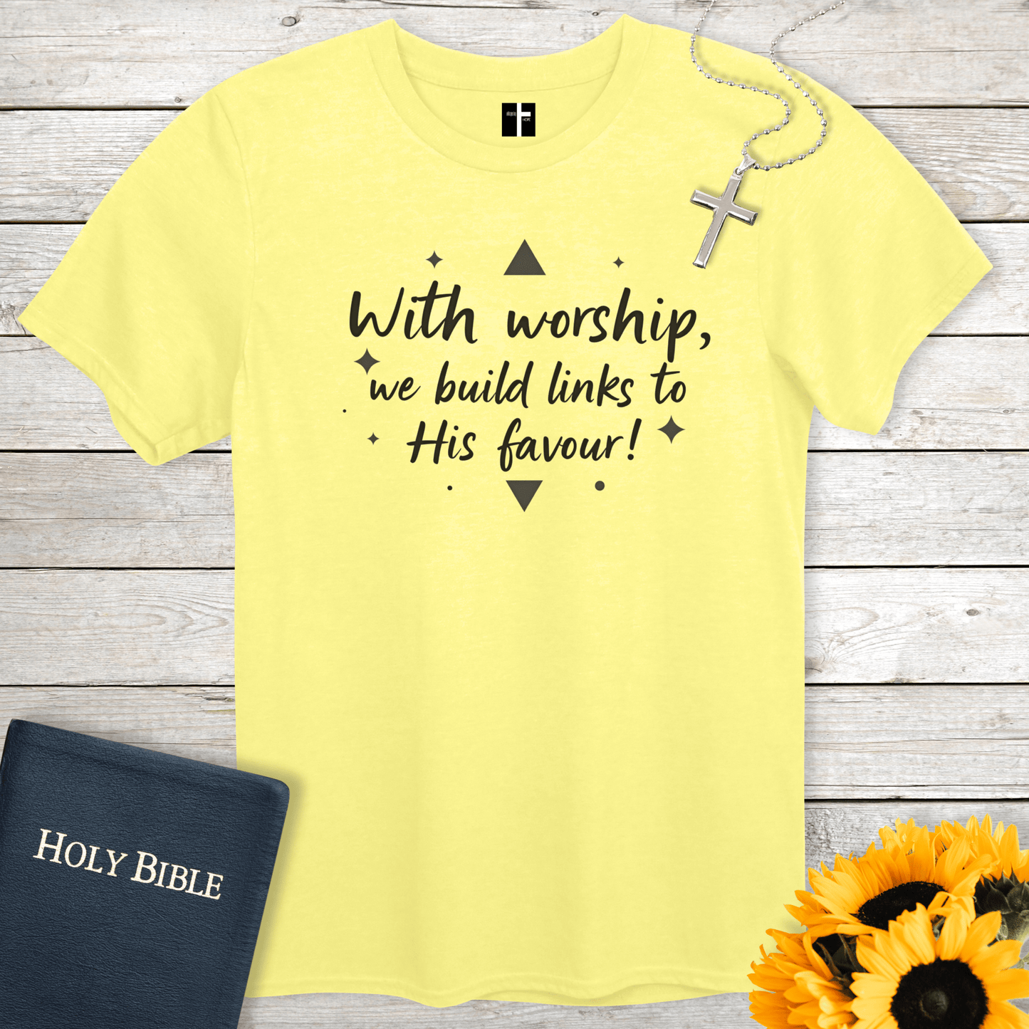 T-Shirt Cornsilk / S Worship & Favour Christian T-Shirt