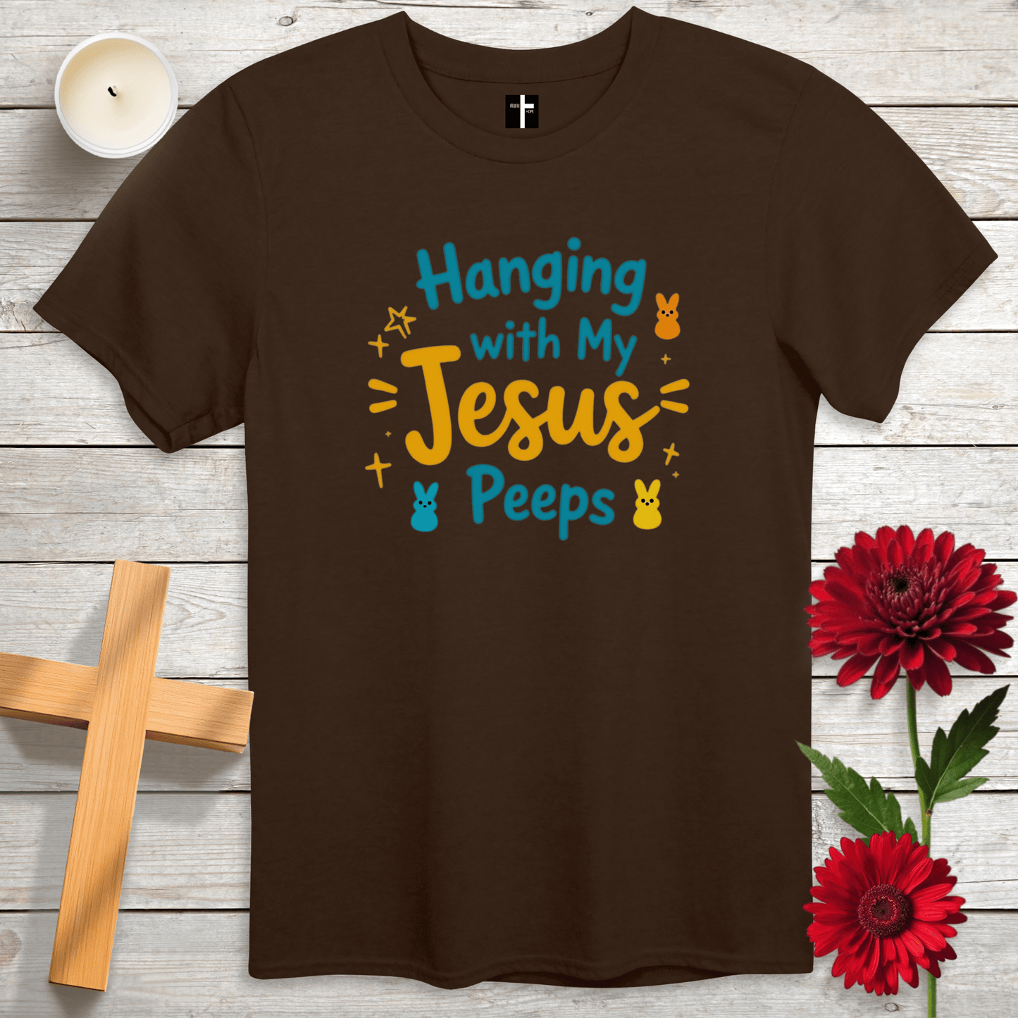 T-Shirt Dark Chocolate / S My Jesus Peeps Unisex Christian T-Shirt