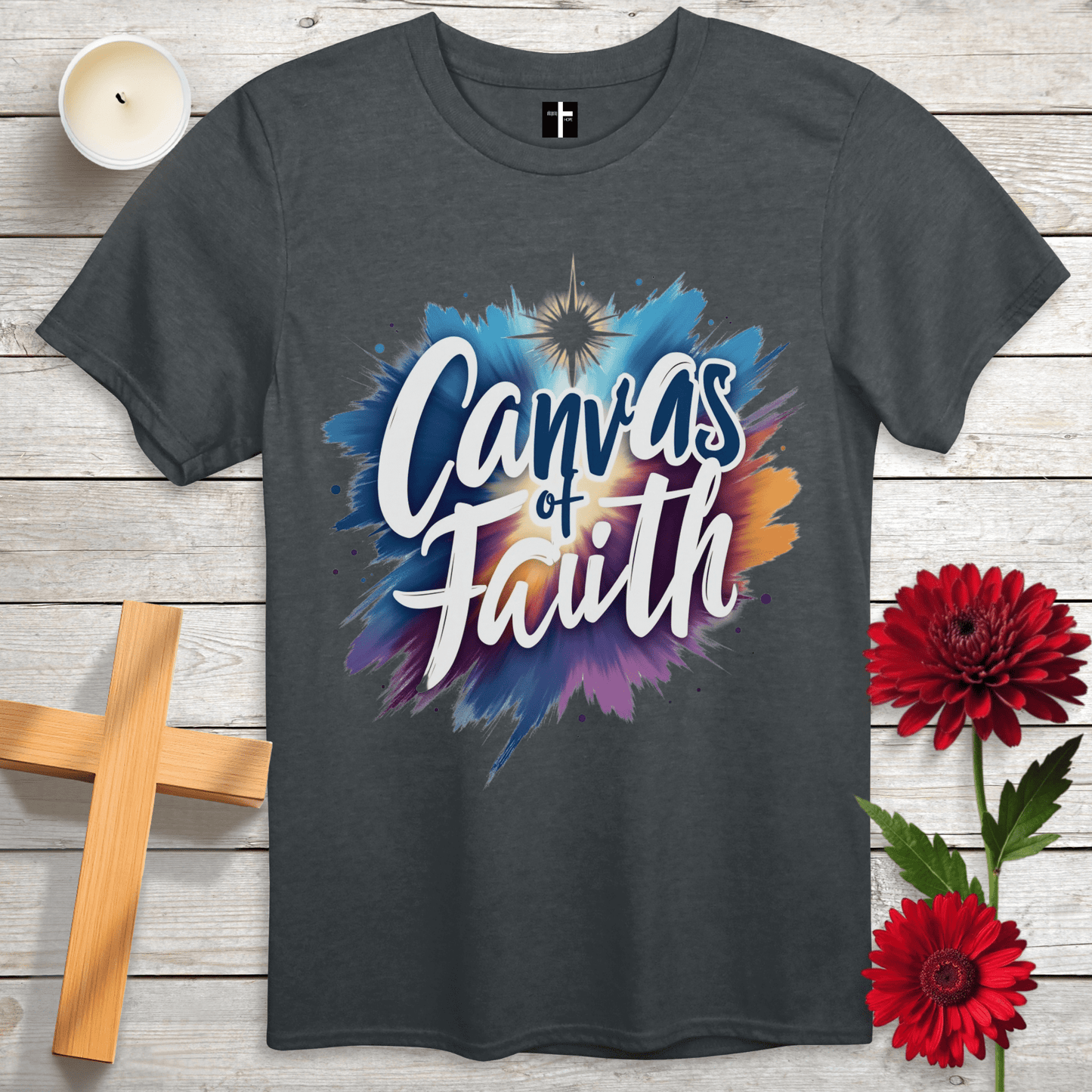 T-Shirt Dark Heather / S Canvas of Faith Unisex Christian T-Shirt