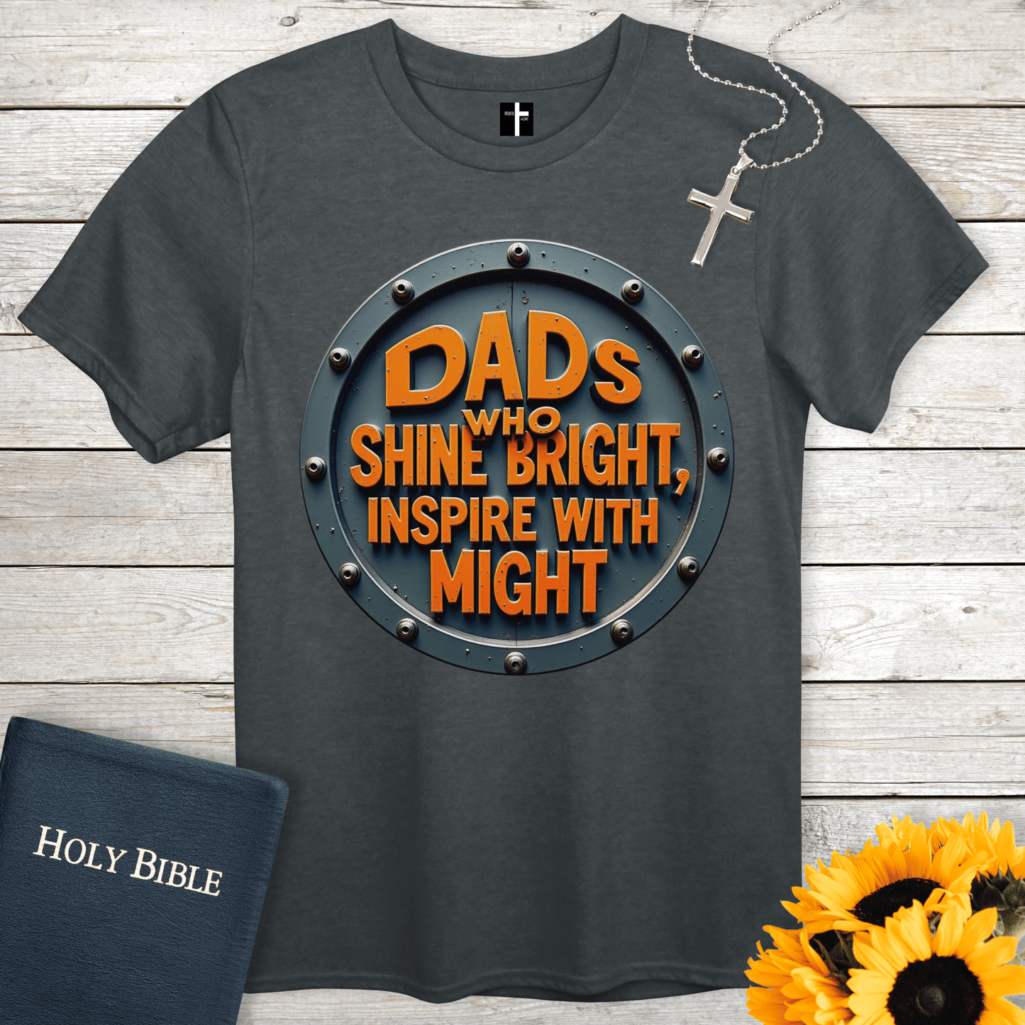 T-Shirt Dark Heather / S Dads Shine Bright Unisex Christian T-Shirt