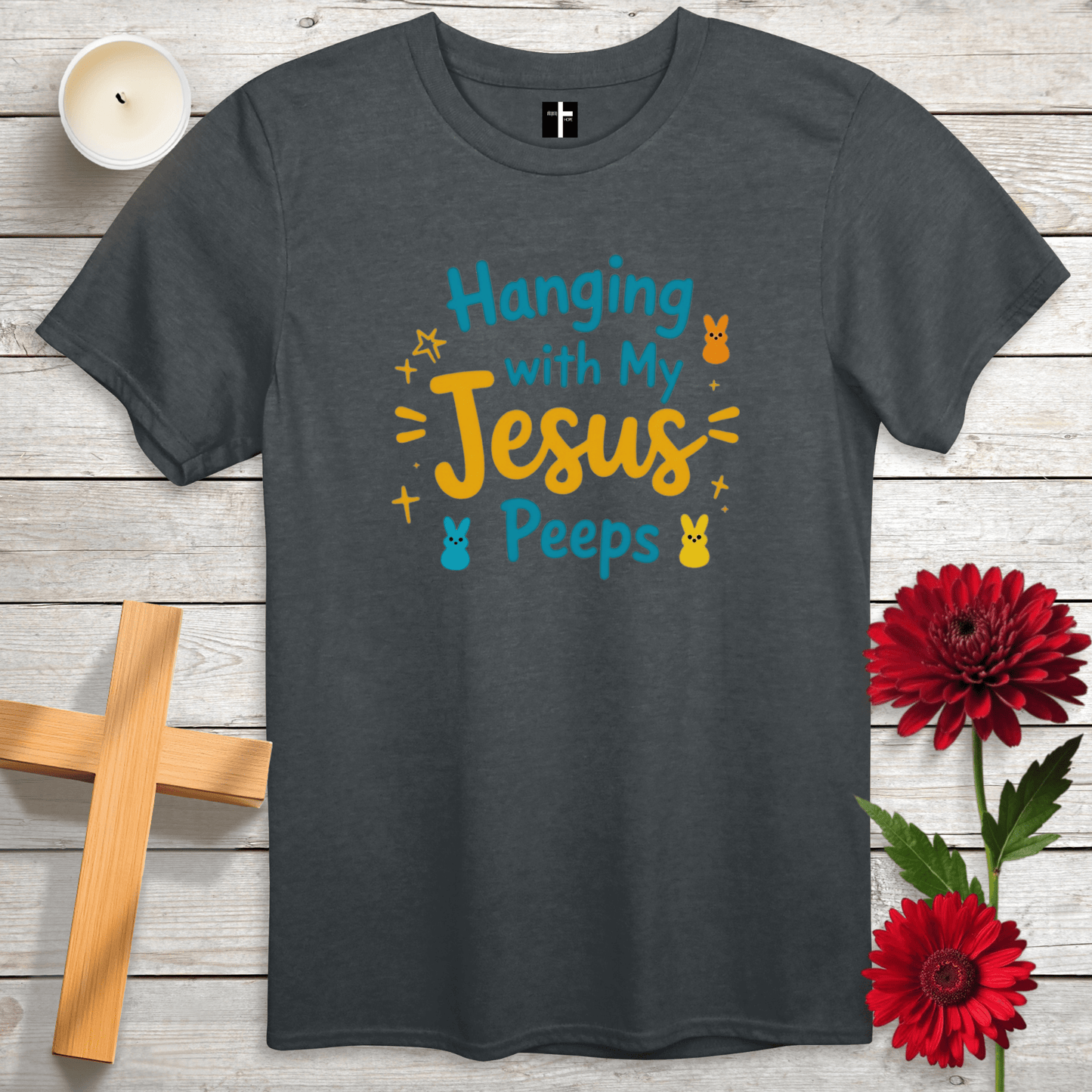 T-Shirt Dark Heather / S My Jesus Peeps Unisex Christian T-Shirt