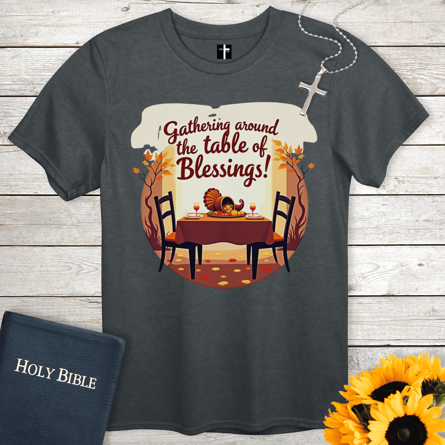 T-Shirt Dark Heather / S Table of Blessings Unisex Christian T-Shirt