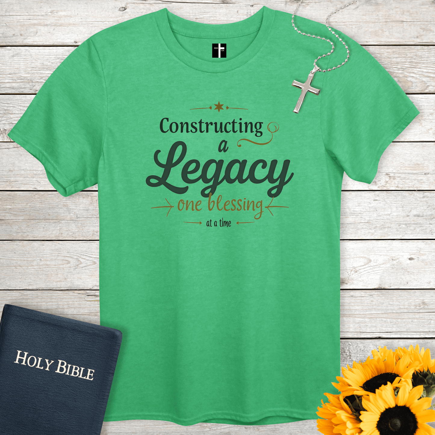 T-Shirt Heather Irish Green / S Constructing A Legacy Christian T-Shirt