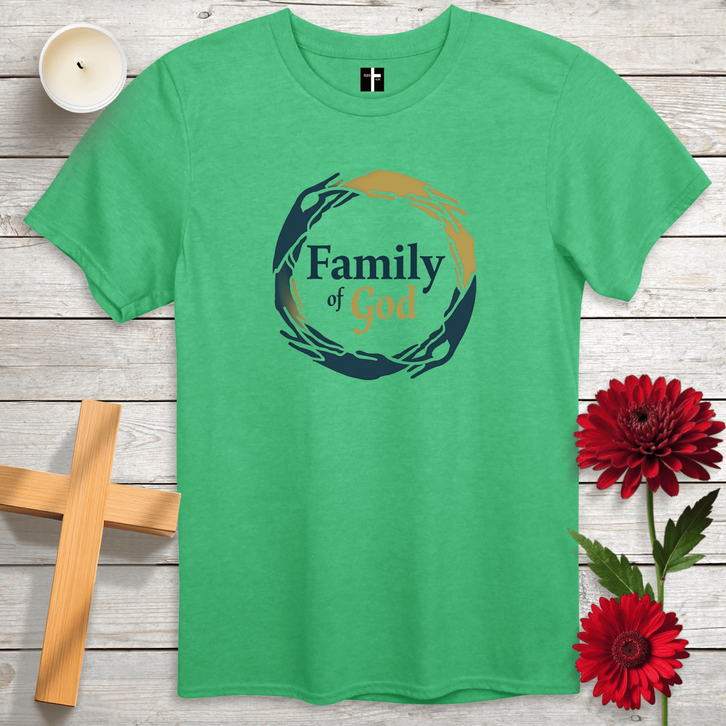 T-Shirt Heather Irish Green / S Family Of God Unisex Christian T-Shirt